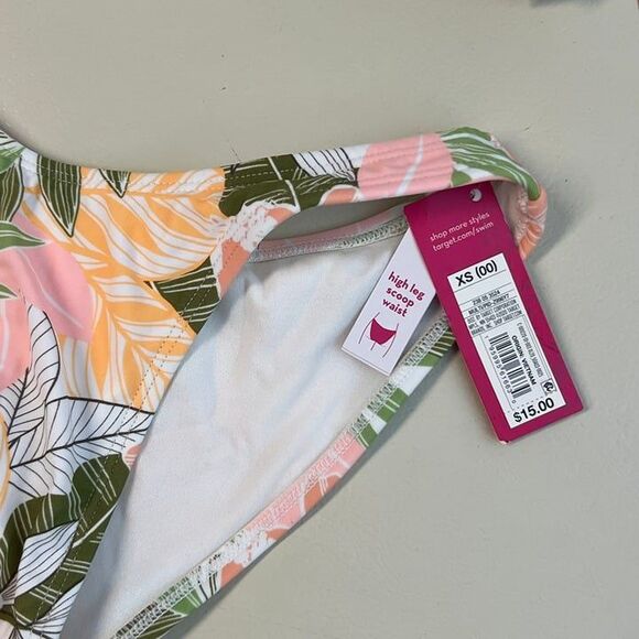 Xhilaration Women's Floral Two Piece Bikini Swimsuit - Size XS (00) - Picture 2 of 8